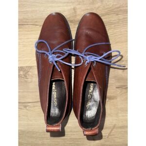 Donald J Pliner Men's Dress Leather  Shoes Brown And Blue - Eyes 9898 - Size 9.5